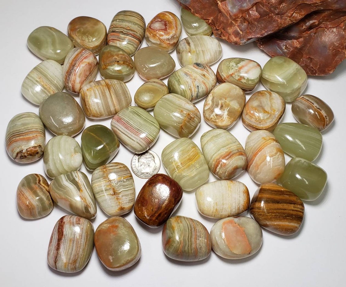 Green banded onyxGreen onyxHealing crystals and Etsy