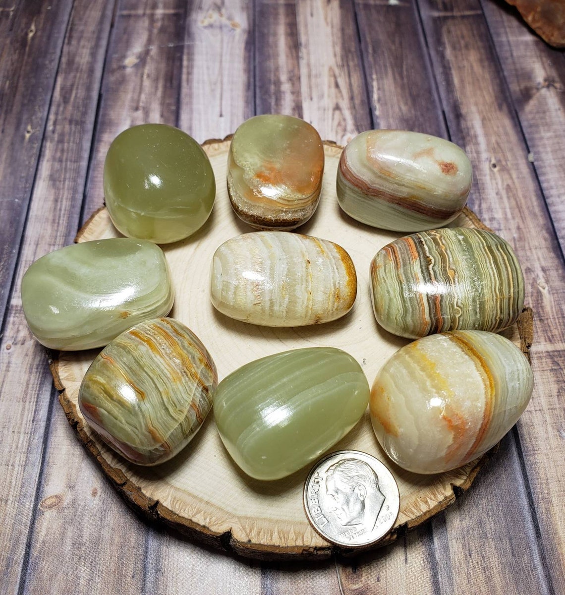Green banded onyxGreen onyxHealing crystals and Etsy