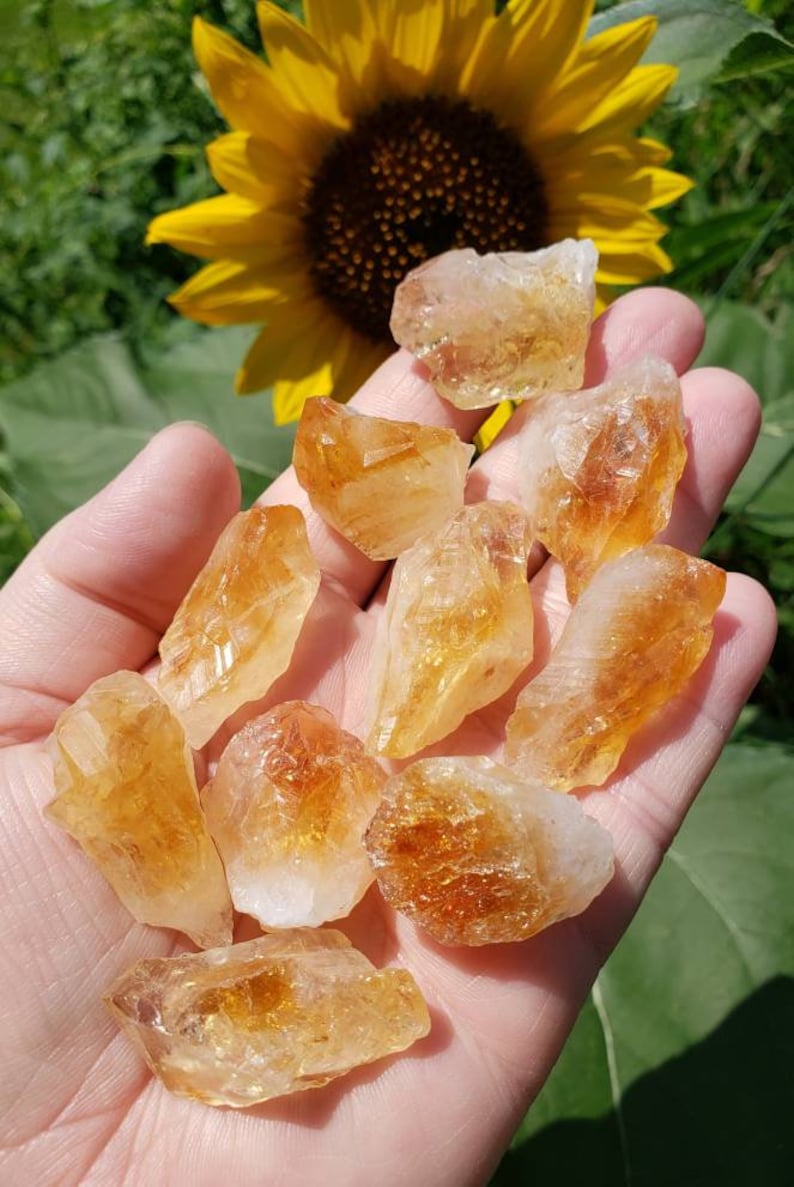 Raw Citrine Crystal heat Treated Citrine Stone Raw Etsy