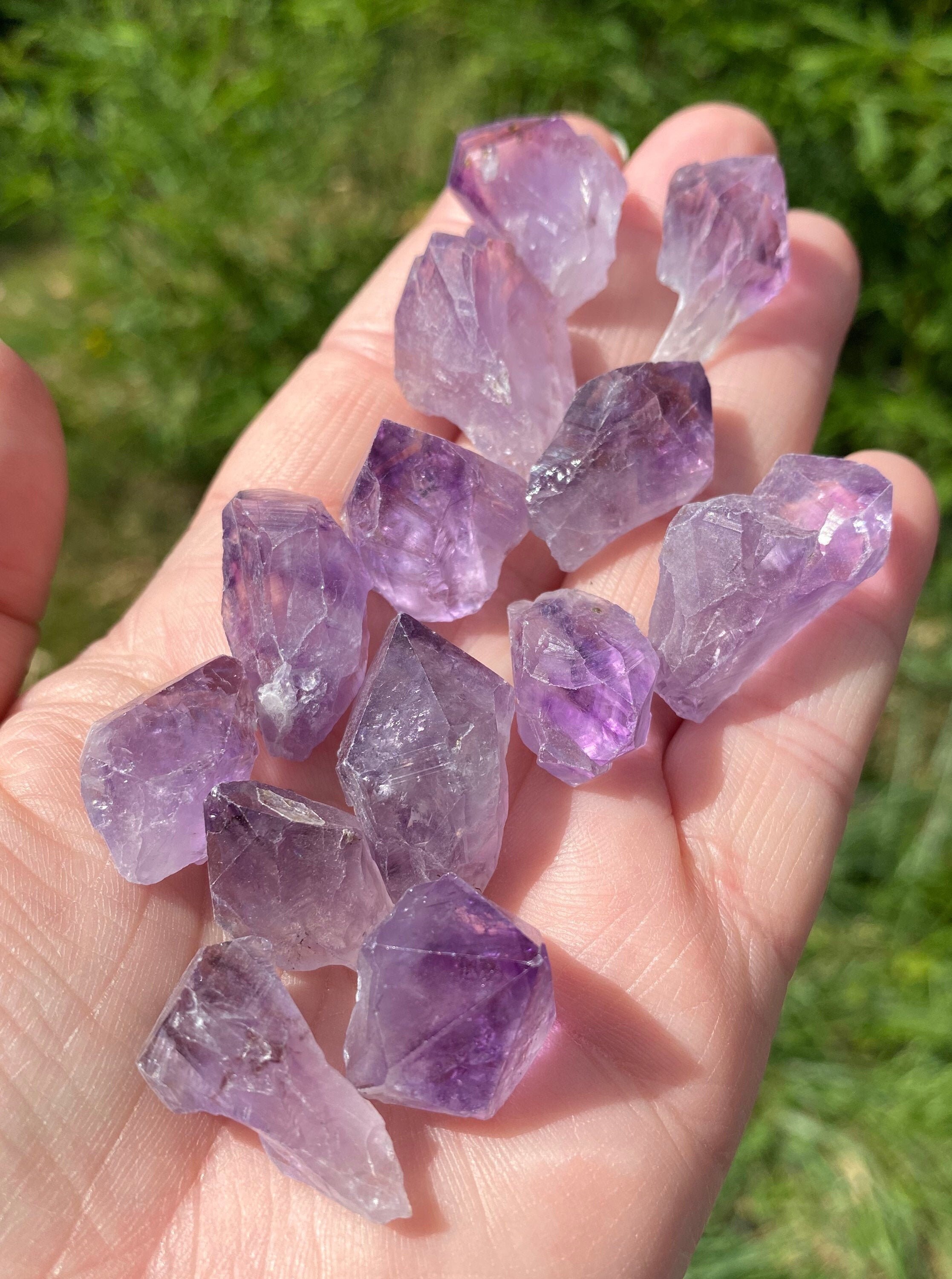 Amethyst-Amethyst pieces and points-raw amethyst stone-Healing crysta…