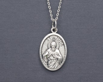 St. Jude Medal Necklace, Catholic Gift