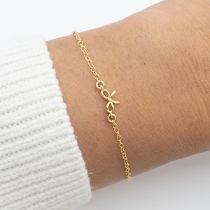 Mini Minimalist Bow Ribbon Bracelet, Dainty Tiny Bow Bracelet