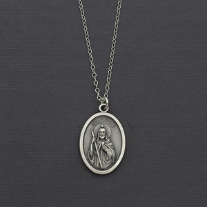 St. Jude Medal Necklace, Catholic Gift