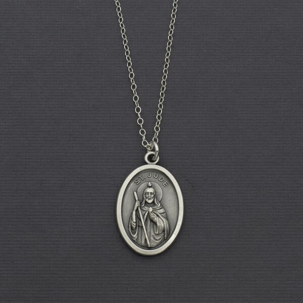 St. Jude Medal Necklace, Catholic Gift