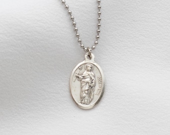 St. Rose of Lime Necklace, Catholic Patron Saint Medal Necklace