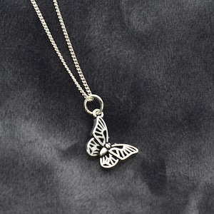 925 Sterling Silver Butterfly Necklace, Mariposa Butterfly