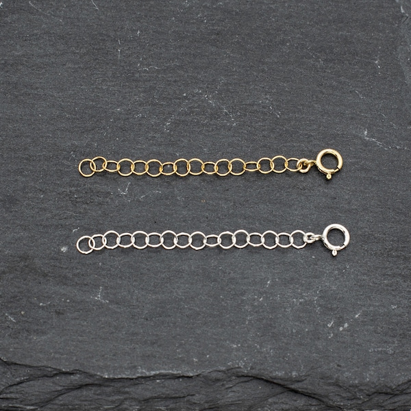 Necklace Extender, Removable Extender, Gold Filled, Sterling Silver Chain Necklace Extender