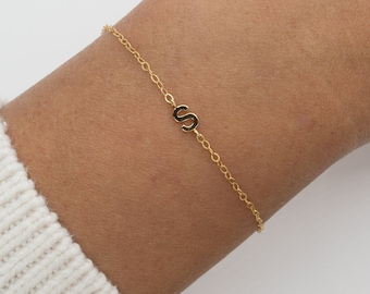 Initial Bracelet, Personalized Bracelet, Gold Layering Bracelet