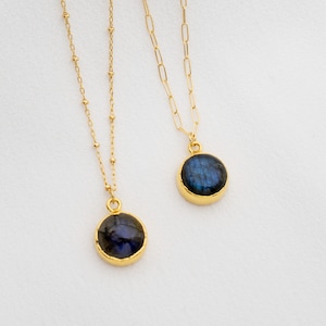 Labradoriet Ketting, Gouden Labradoriet Ronde Ketting