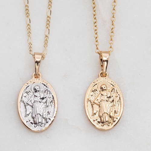 Gold Filled St. Raphael the Archangel Saint Medal Necklace Etsy