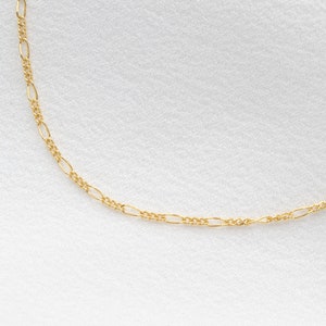14K Gold Filled Figaro Chain Necklace, Figaro Link Necklace