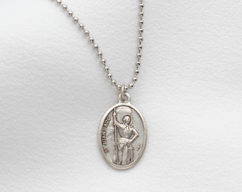 Saint Joan of Arc Necklace, St Joan Medal, Courage and Bravery, Catholic Patron Saint