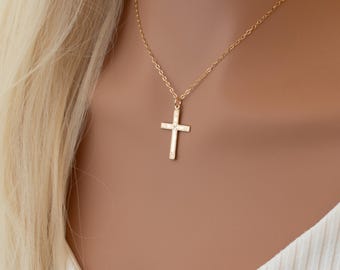 14k Gold Filled Cross Necklace, Gift For Her