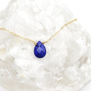 Sapphire Necklace, Sapphire Natural Gemstone Necklace, Gifts For Her, September Birthstone