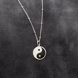 925 Sterling Silver Classic Yin And Yang Necklace