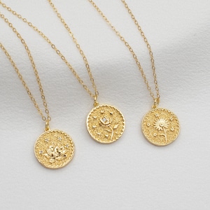 Gouden bloemen ketting, roos, lotus, zon bloem ketting
