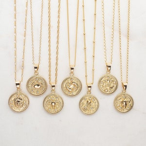 18k Gold Filled Dainty Zodiac Necklace