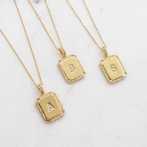 14k Gold Filled Initial Buchstaben Halskette