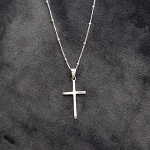 925 Sterling Silver Cross Necklace, Religious Jewelry Gift