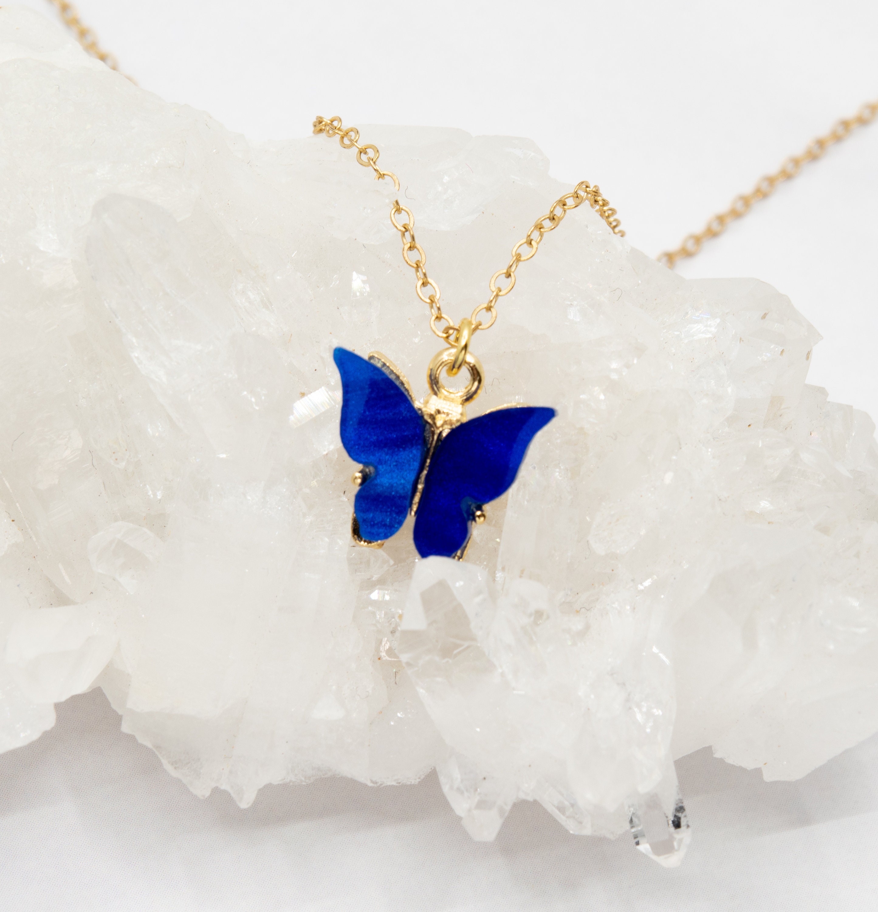 BLUE BUTTERFLY NECKLACE