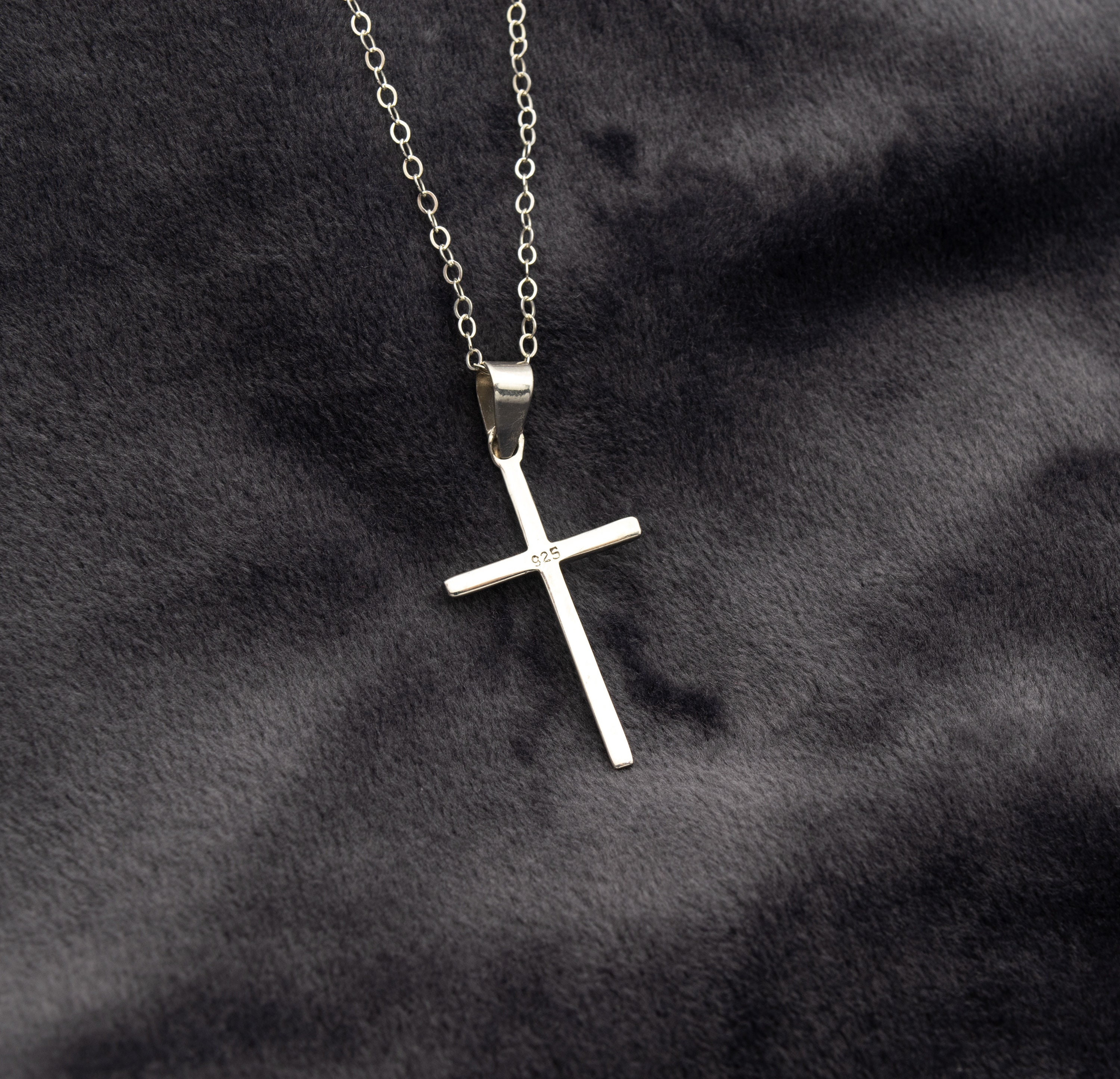925 Sterling Silver Cross Necklace, Religious Jewelry Gift - Etsy