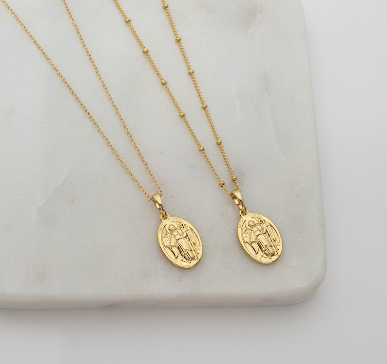 Gold Filled St. Raphael the Archangel Saint Medal Necklace Etsy