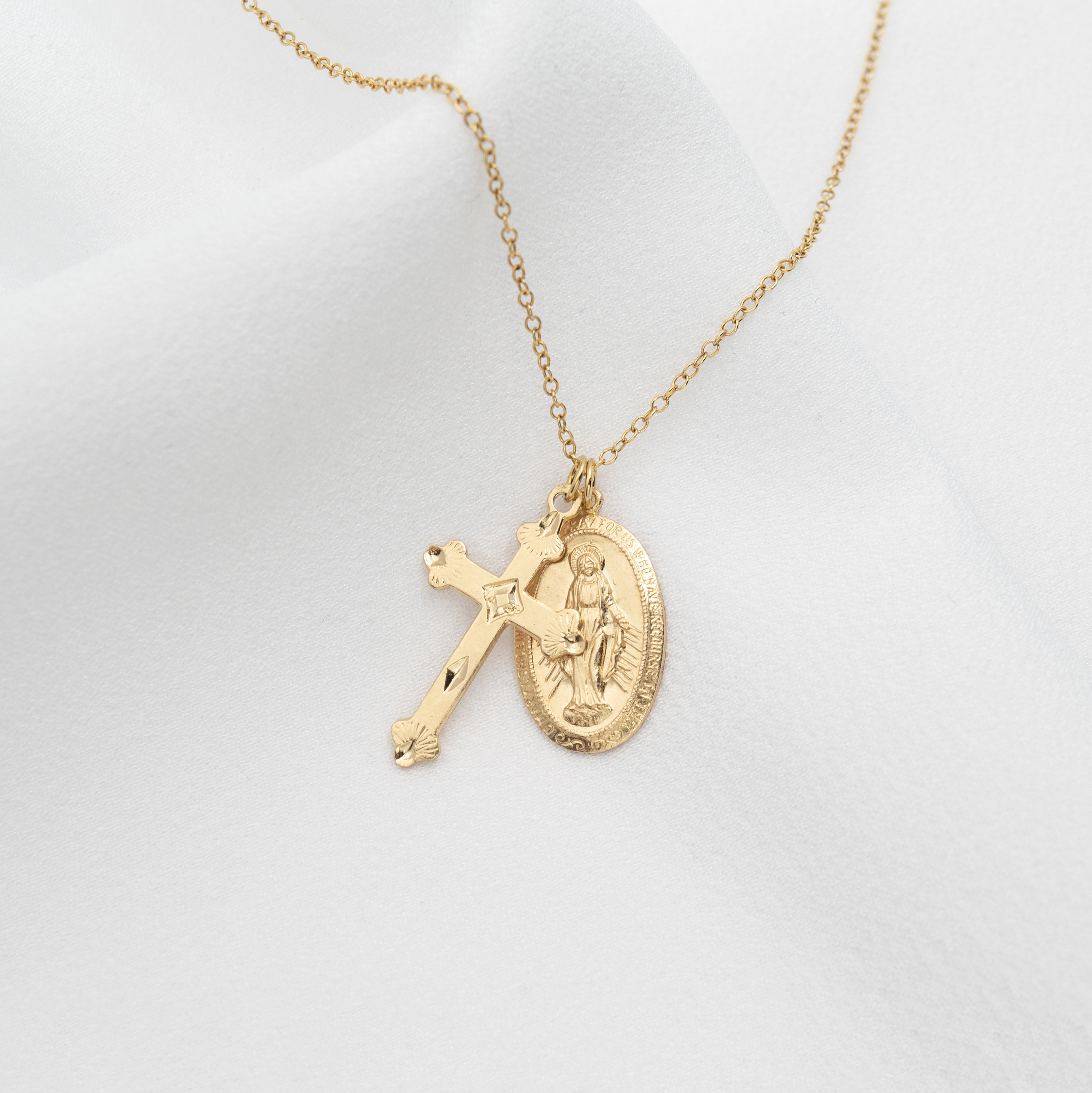 14K Gold Filled Blessed Mother Virgin Mary Our Lady of Guadalupe ...