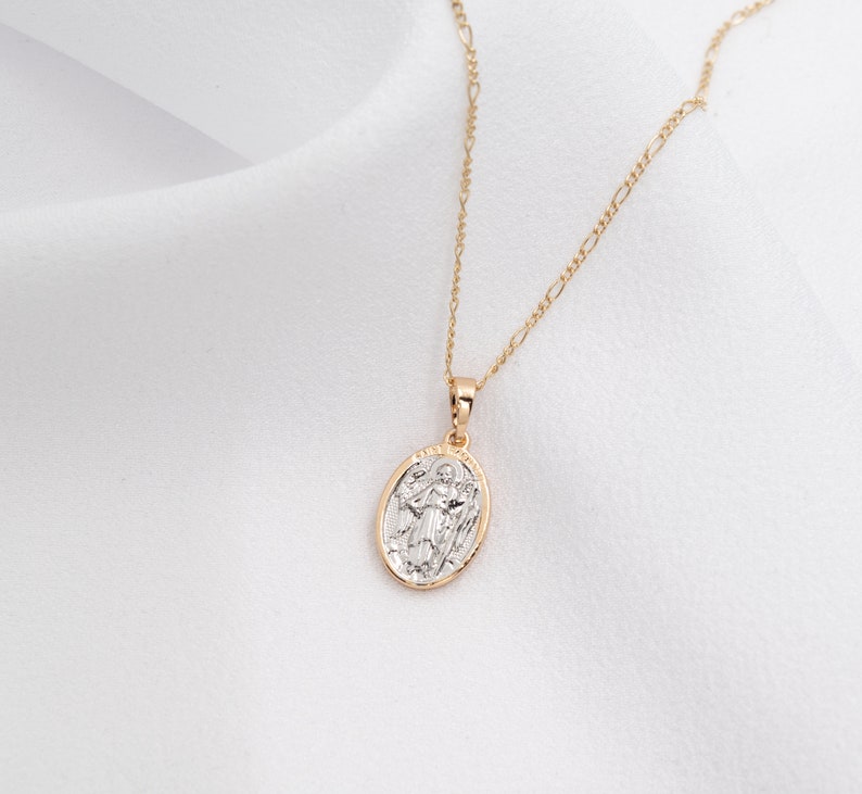 St. Raphael the Archangel Necklace White Gold Filled St. Etsy