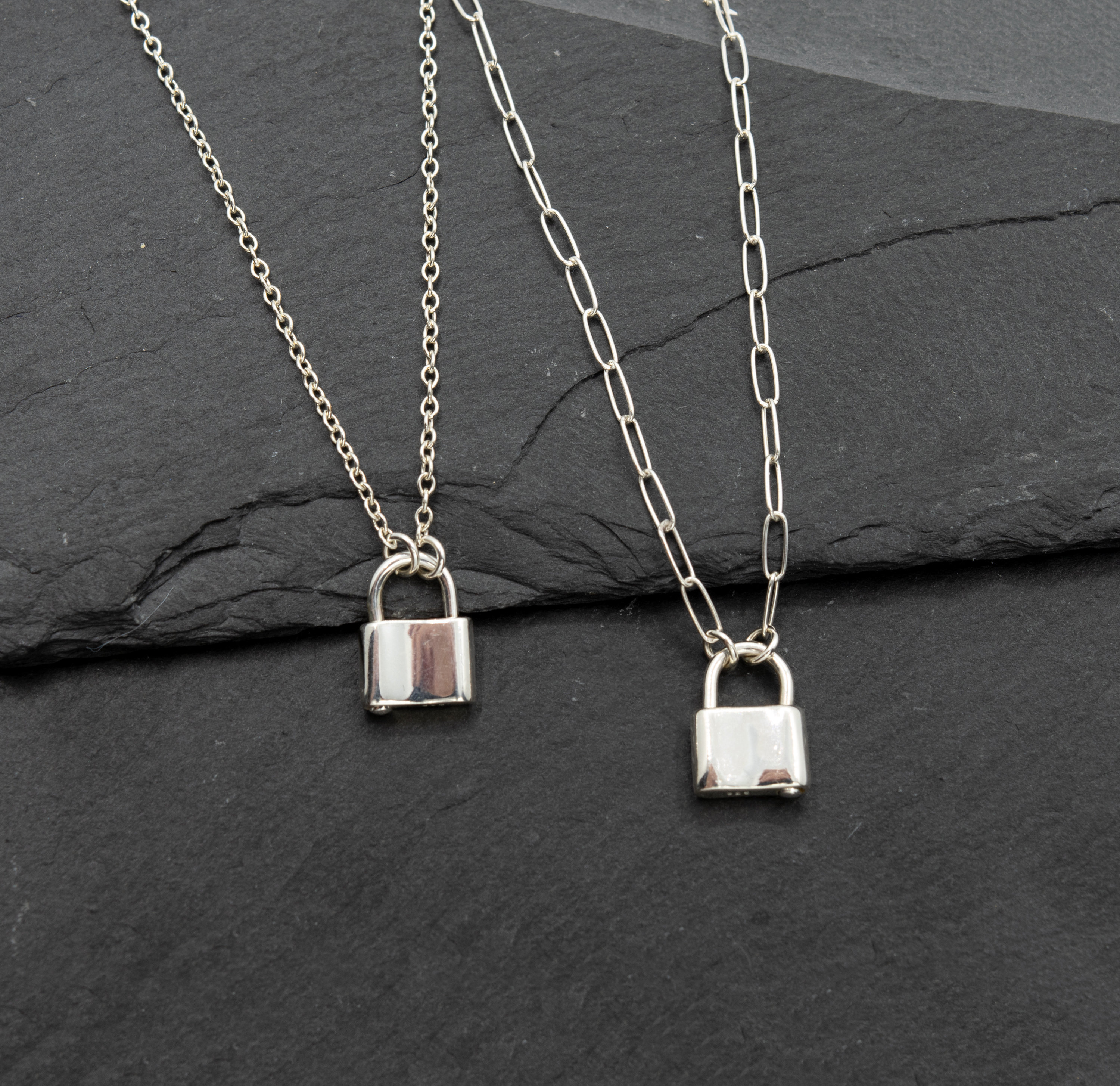 Dainty 925 Sterling Silver Lock Necklace Tiny Lock Necklace | Etsy