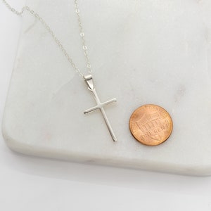 925 Sterling Silver Cross Necklace, Religious Jewelry Gift - Etsy