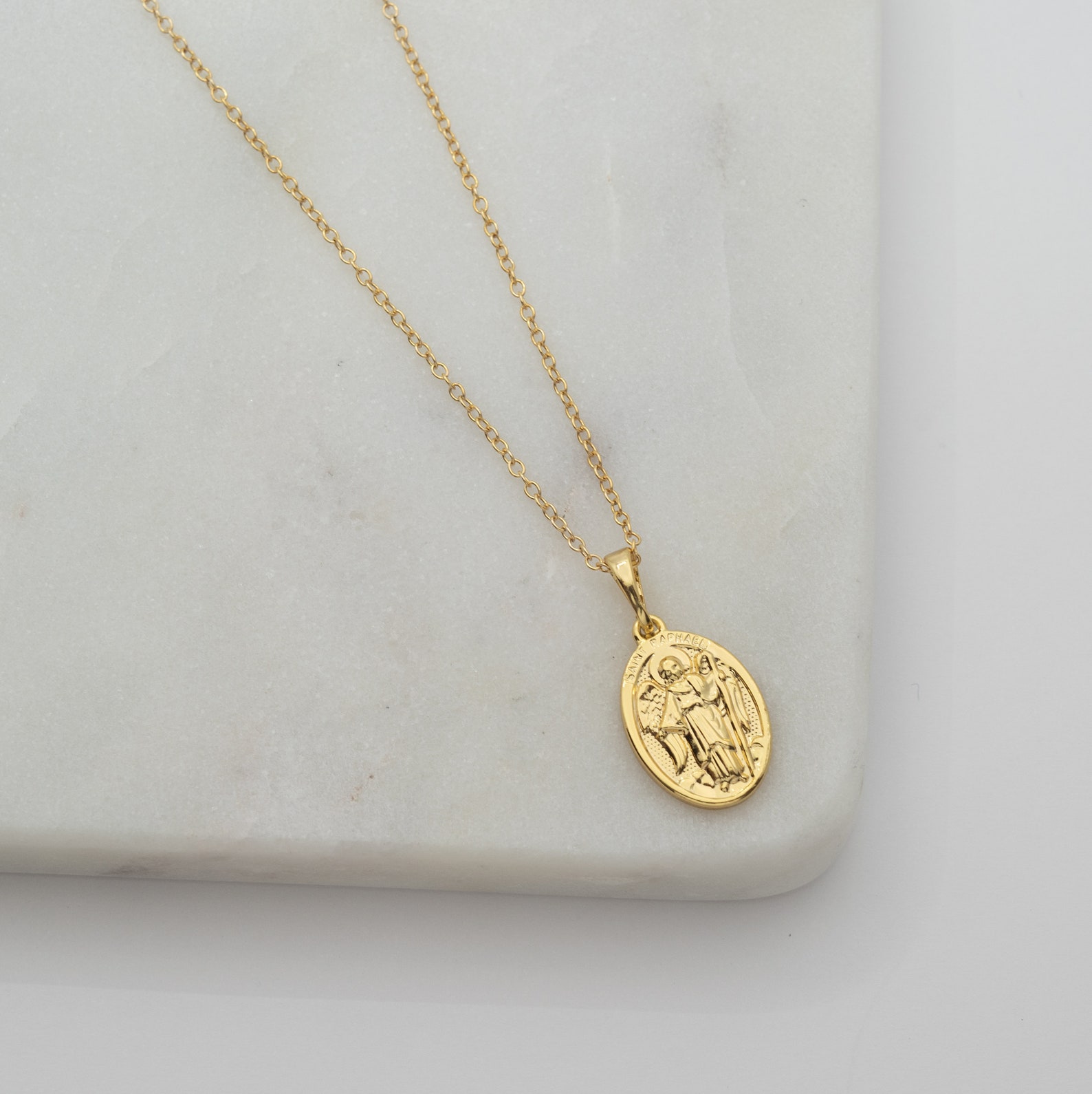Gold Filled St. Raphael the Archangel Saint Medal Necklace - Etsy