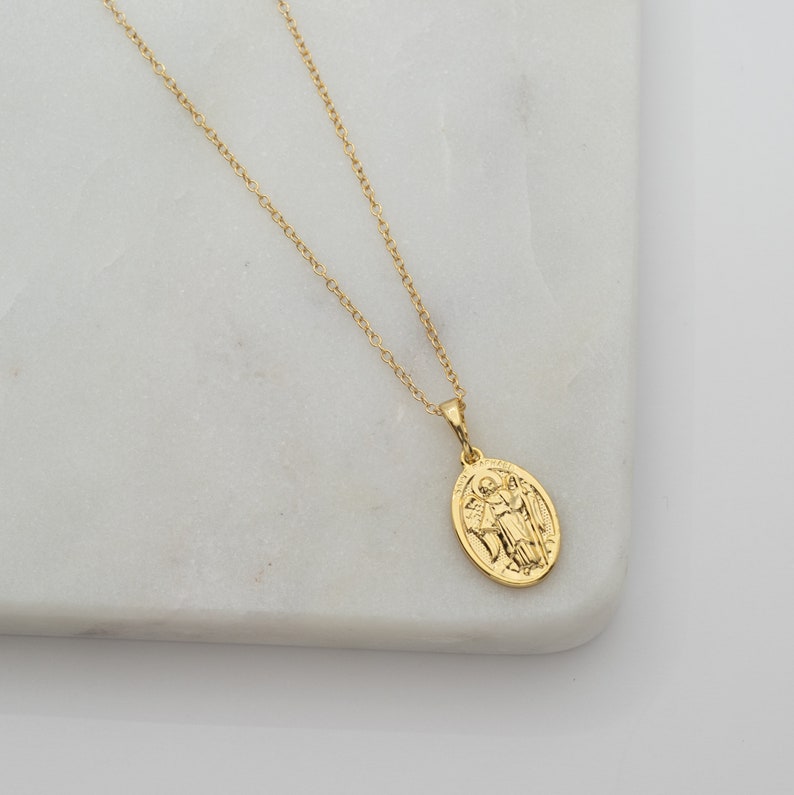 Gold Filled St. Raphael the Archangel Saint Medal Necklace Etsy