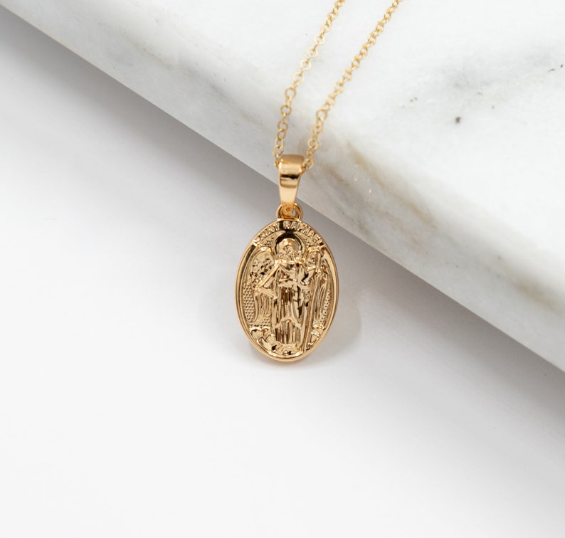 Gold Filled St. Raphael the Archangel Saint Medal Necklace Etsy