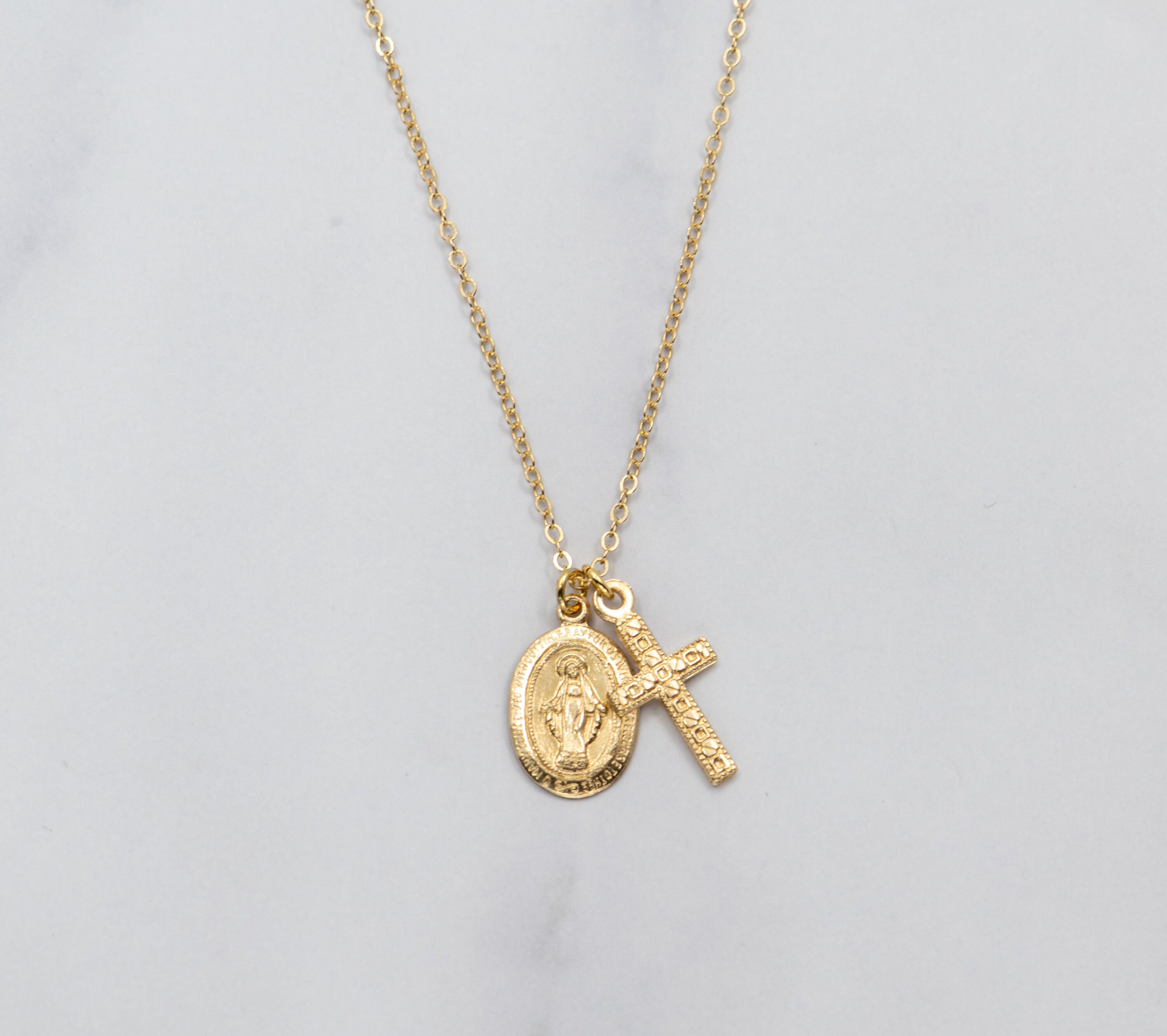 14K Gold Yellow Oval Blessed Mother Virgin Mary, Our Lady of Guadalupe ...
