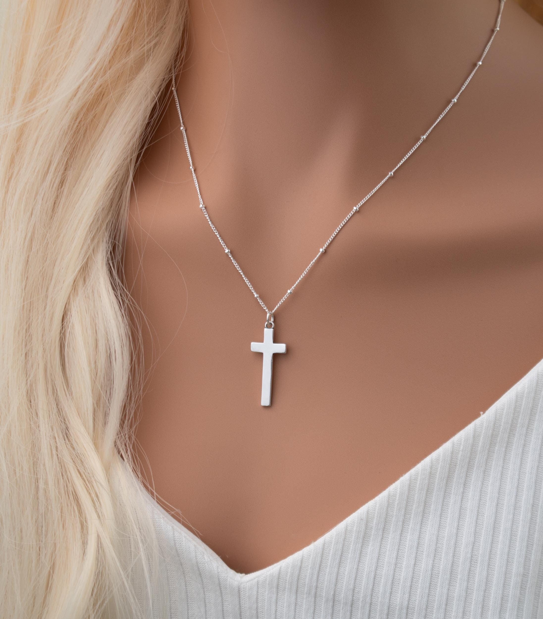 アクセサリー vintage silver925 Jesus cross necklace Men's REAL Solid 925 Sterling Silver Jesus on Cross Crucifix