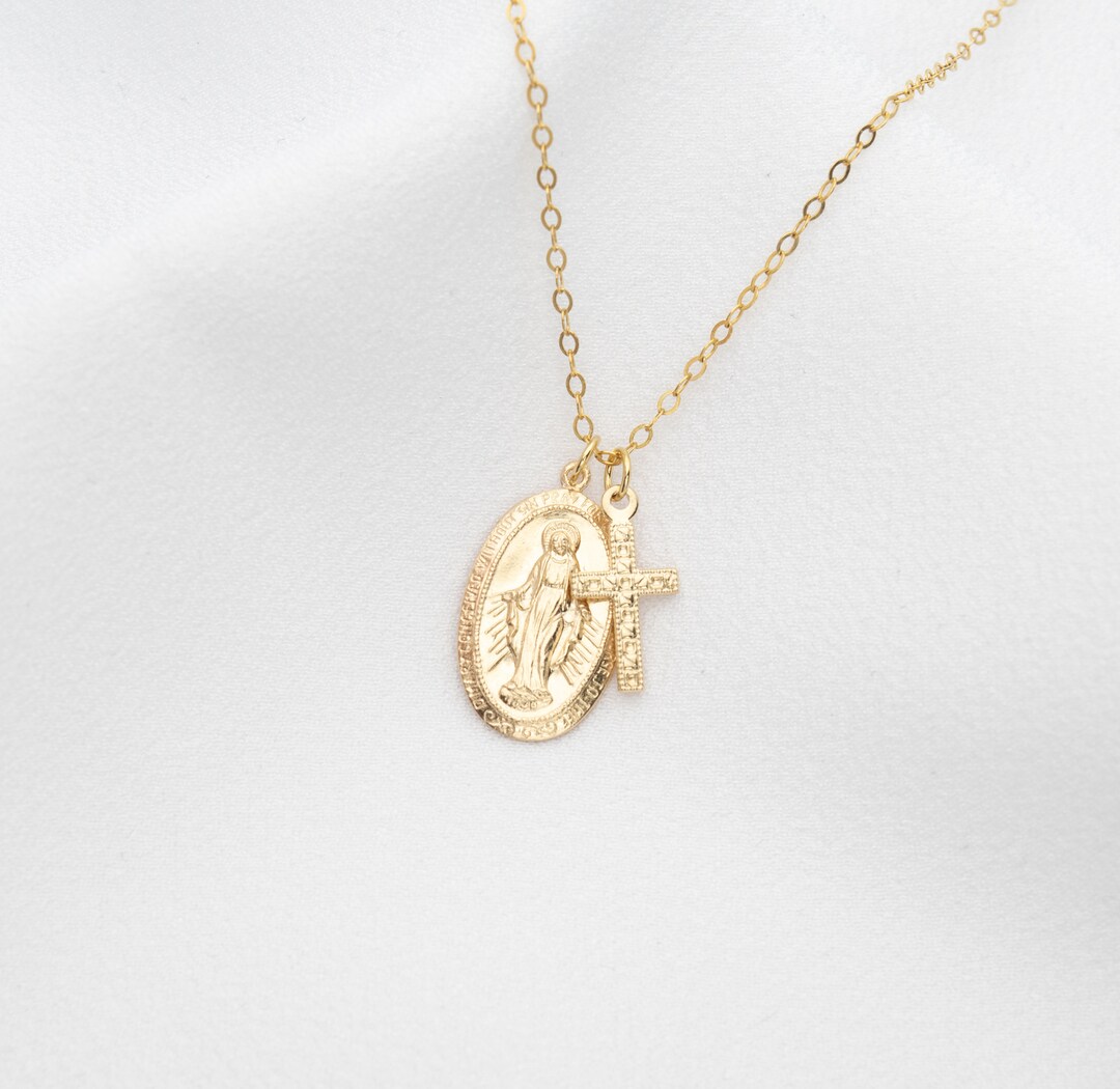 14K Gold Filled Blessed Mother Virgin Mary Our Lady of Guadalupe ...