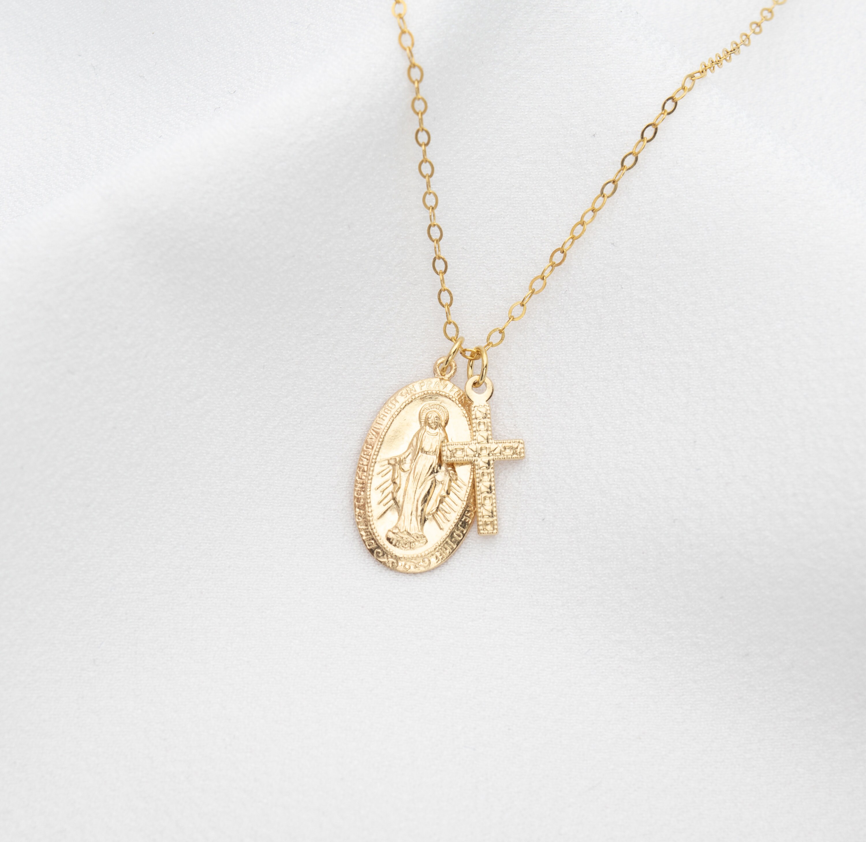 14K Gold Filled Blessed Mother Virgin Mary Our Lady of - Etsy