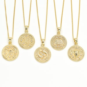 Gold Filled Zodiac Necklace, Astrology Jewelry, Horoscope Necklace, Dainty Zodiac Necklace