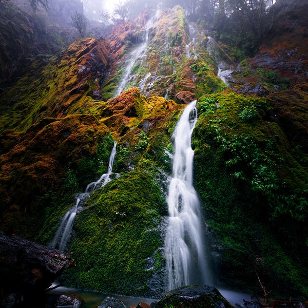 Moon Waterfall - Digital Download Photography, Landscape Poster, Natural Photo, Wall Art Decor, Artwork Print, Scenic Beautiful Oregon