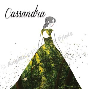 Painting Dress Cut Out Wall Decoration with Customizeable Name