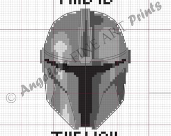The Mandalorian printable cross stitch pattern - digital download