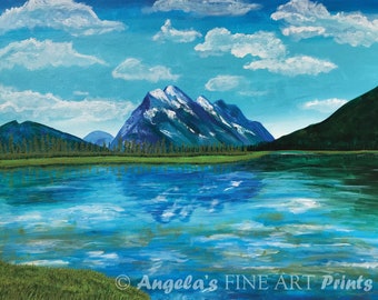 Mountain Painting Print - Mt. Rundle