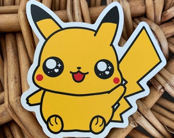Pikachu Vinyl Sticker - Pokémon / Pokemon Sticker / Laptop Decal / Bumper Sticker / Deck Box / Sun and Moon