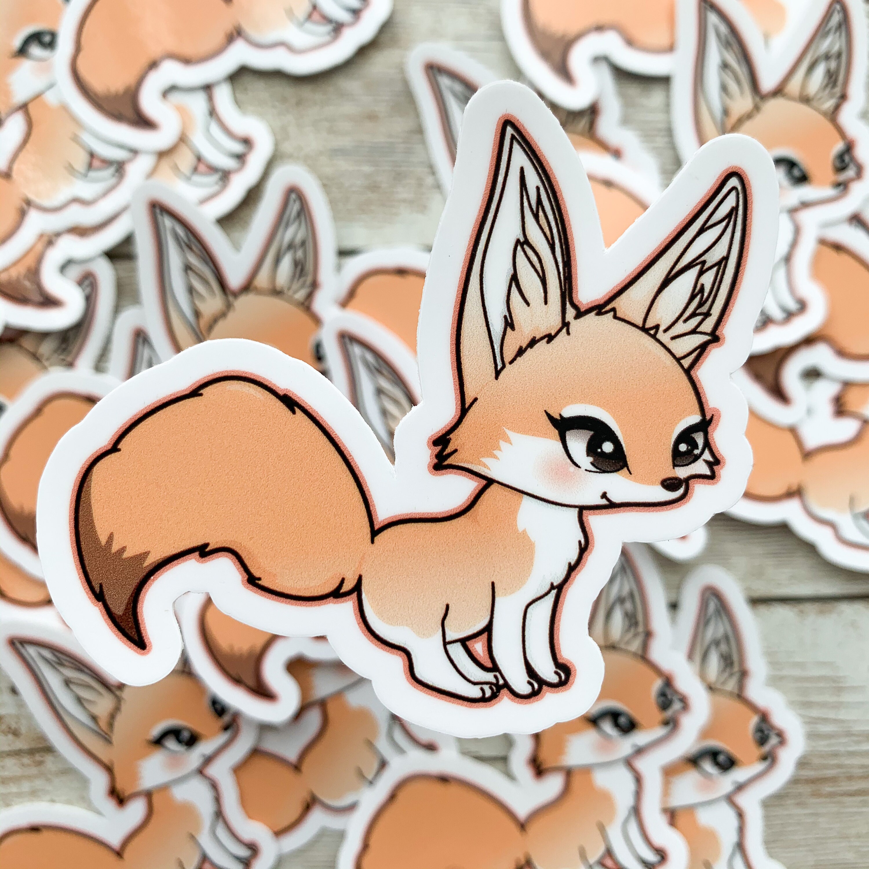 Fennec Fox Vinyl Sticker / Waterproof Etsy