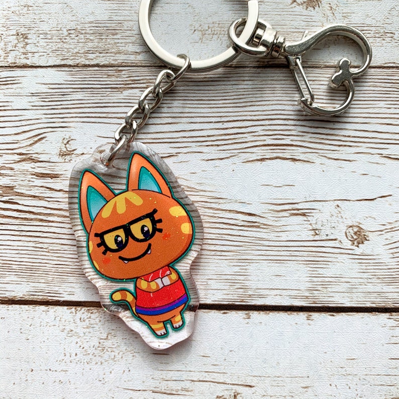 Katt ACNH Double Sided Acrylic Key Chain / Animal Crossing / Etsy