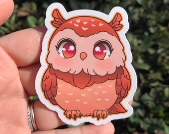 Girl Who Loves Owls 2x2inch Waterproof Sticker