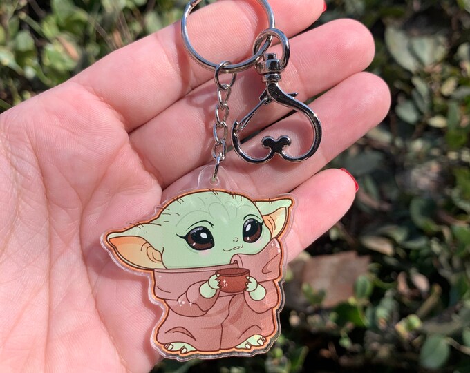 Baby Yoda Acrylic Key Chain