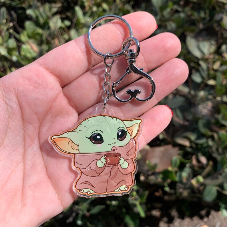 Baby Yoda Acrylic Key Chain Etsy