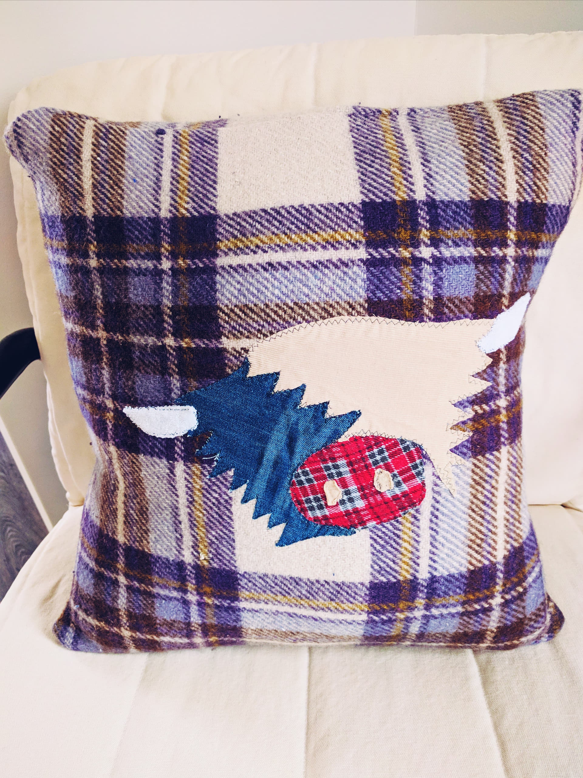 Highland Cow Cushion Highland Cow Pillow Highland Cow Etsy
