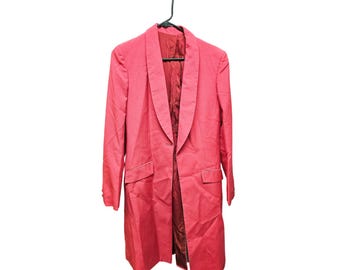Abrigo de equitación rosa estilo vintage de The Tailored Sportsman, hecho a medida en EE. UU., 1987